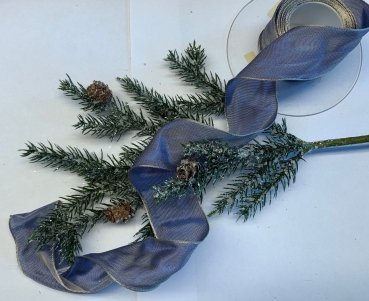 Webband blau irisierend